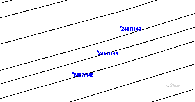 Parcela st. 2457/144 v KÚ Dobročkovice, Katastrální mapa