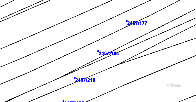 Parcela st. 2457/184 v KÚ Dobročkovice, Katastrální mapa
