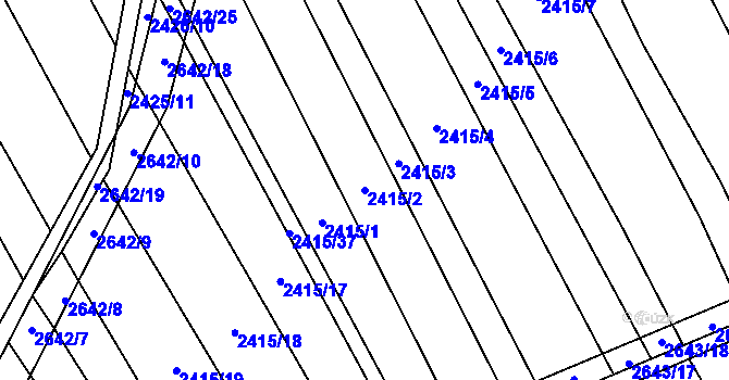 Parcela st. 2415/2 v KÚ Dobročkovice, Katastrální mapa