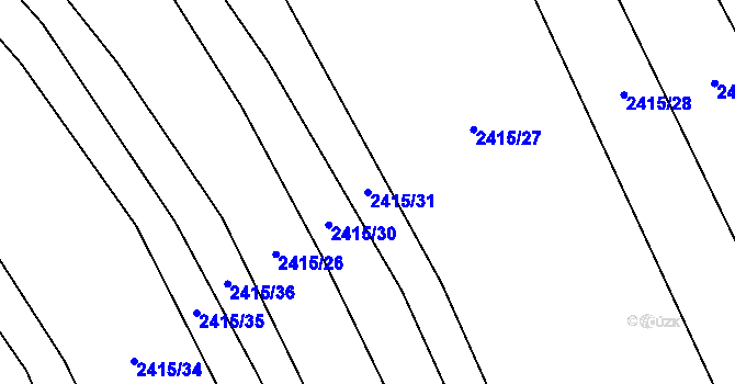 Parcela st. 2415/31 v KÚ Dobročkovice, Katastrální mapa