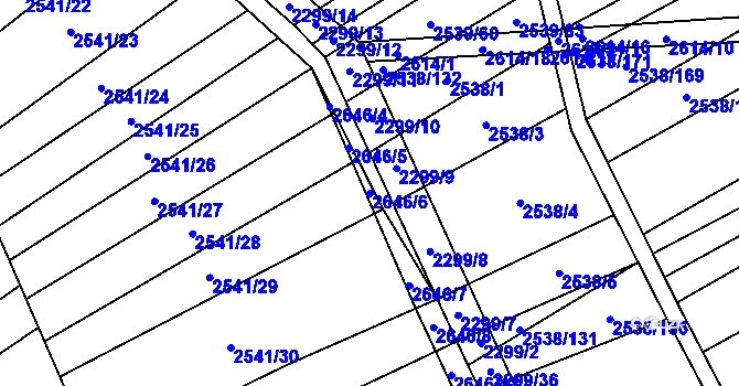 Parcela st. 2646/6 v KÚ Dobročkovice, Katastrální mapa