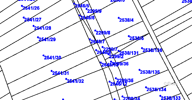 Parcela st. 2646/8 v KÚ Dobročkovice, Katastrální mapa