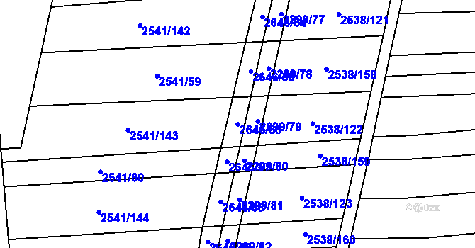 Parcela st. 2646/56 v KÚ Dobročkovice, Katastrální mapa