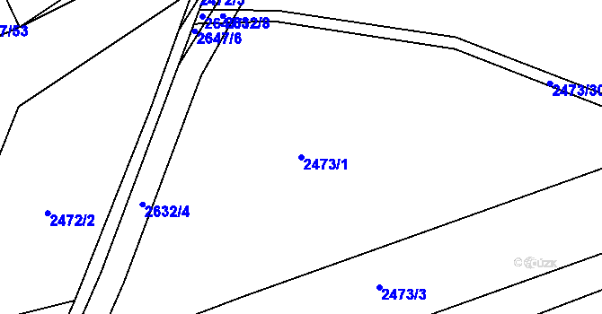 Parcela st. 2473/1 v KÚ Dobročkovice, Katastrální mapa