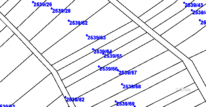 Parcela st. 2539/65 v KÚ Dobročkovice, Katastrální mapa