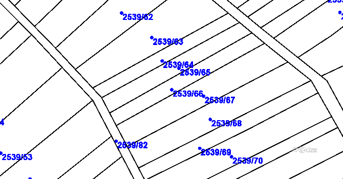 Parcela st. 2539/66 v KÚ Dobročkovice, Katastrální mapa