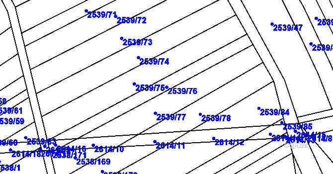 Parcela st. 2539/76 v KÚ Dobročkovice, Katastrální mapa