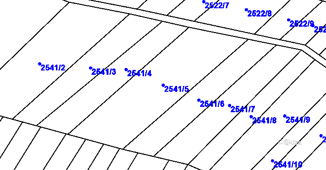 Parcela st. 2541/5 v KÚ Dobročkovice, Katastrální mapa