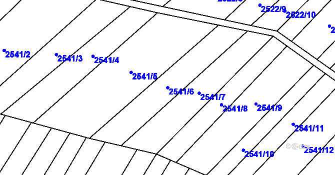 Parcela st. 2541/6 v KÚ Dobročkovice, Katastrální mapa