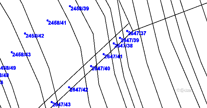 Parcela st. 2647/41 v KÚ Dobročkovice, Katastrální mapa