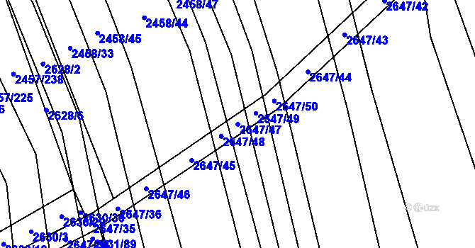 Parcela st. 2647/47 v KÚ Dobročkovice, Katastrální mapa