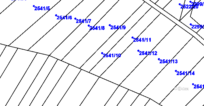 Parcela st. 2541/10 v KÚ Dobročkovice, Katastrální mapa