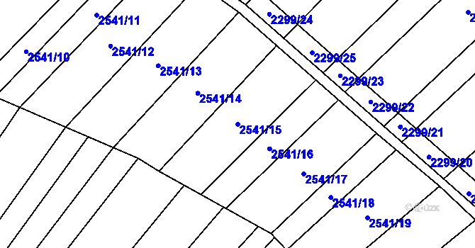 Parcela st. 2541/15 v KÚ Dobročkovice, Katastrální mapa