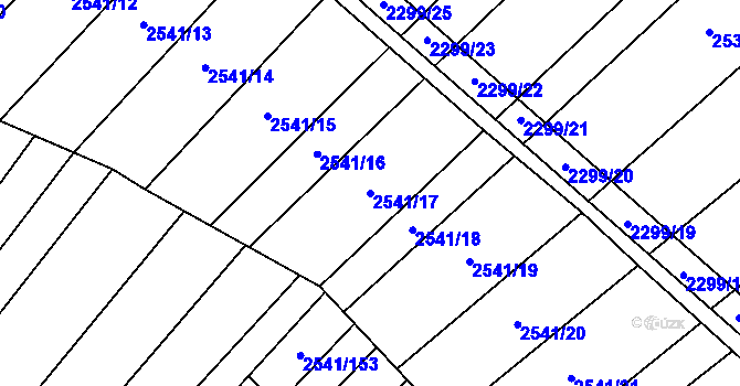 Parcela st. 2541/17 v KÚ Dobročkovice, Katastrální mapa