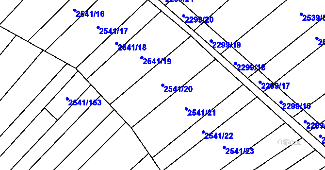 Parcela st. 2541/20 v KÚ Dobročkovice, Katastrální mapa