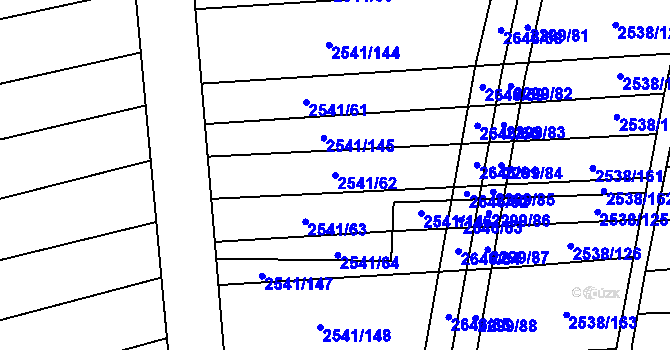 Parcela st. 2541/62 v KÚ Dobročkovice, Katastrální mapa