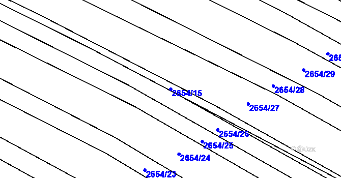 Parcela st. 2654/15 v KÚ Dobročkovice, Katastrální mapa