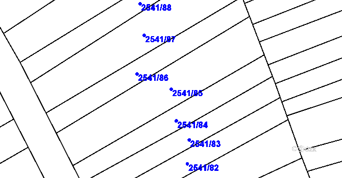 Parcela st. 2541/85 v KÚ Dobročkovice, Katastrální mapa