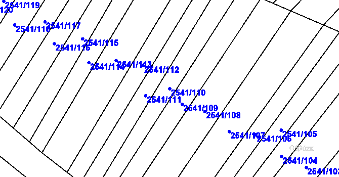 Parcela st. 2541/110 v KÚ Dobročkovice, Katastrální mapa