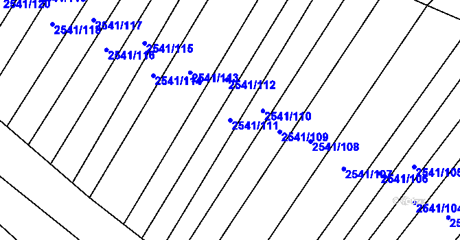 Parcela st. 2541/111 v KÚ Dobročkovice, Katastrální mapa