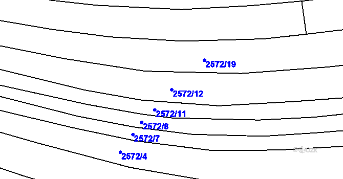 Parcela st. 2572/12 v KÚ Dobročkovice, Katastrální mapa