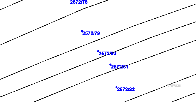 Parcela st. 2572/80 v KÚ Dobročkovice, Katastrální mapa