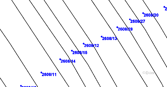 Parcela st. 2608/12 v KÚ Dobročkovice, Katastrální mapa