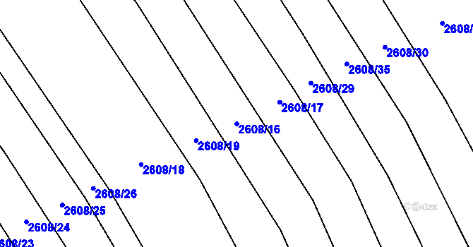Parcela st. 2608/16 v KÚ Dobročkovice, Katastrální mapa