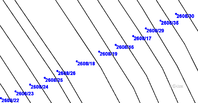 Parcela st. 2608/19 v KÚ Dobročkovice, Katastrální mapa