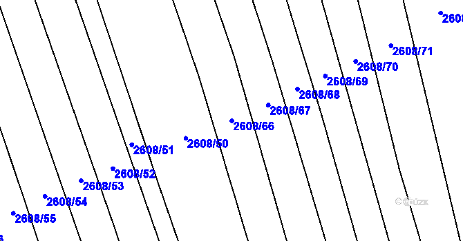 Parcela st. 2608/66 v KÚ Dobročkovice, Katastrální mapa