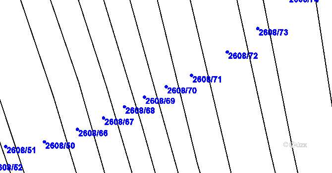 Parcela st. 2608/70 v KÚ Dobročkovice, Katastrální mapa