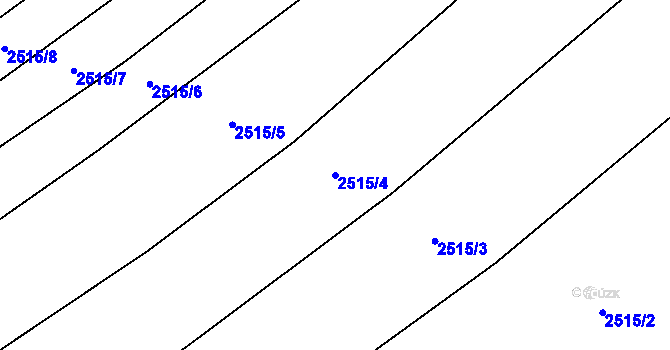 Parcela st. 2515/4 v KÚ Dobročkovice, Katastrální mapa
