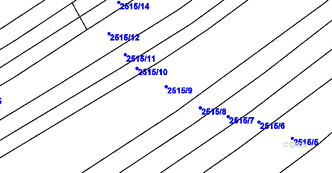 Parcela st. 2515/9 v KÚ Dobročkovice, Katastrální mapa