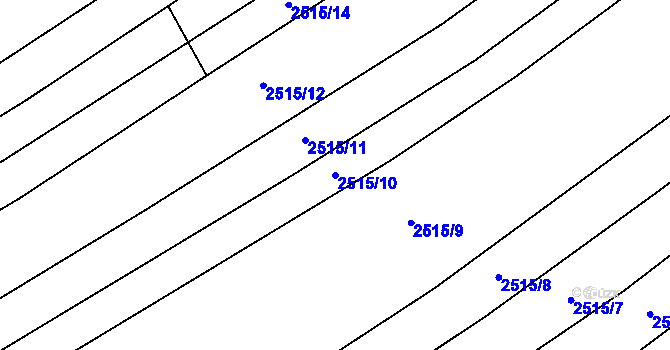 Parcela st. 2515/10 v KÚ Dobročkovice, Katastrální mapa