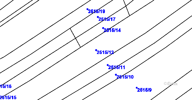 Parcela st. 2515/12 v KÚ Dobročkovice, Katastrální mapa
