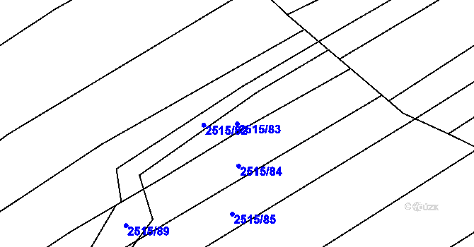 Parcela st. 2515/83 v KÚ Dobročkovice, Katastrální mapa
