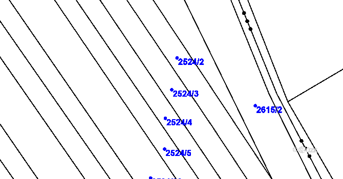 Parcela st. 2524/3 v KÚ Dobročkovice, Katastrální mapa