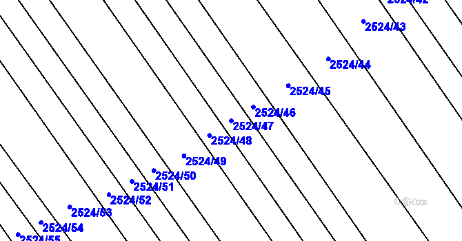 Parcela st. 2524/47 v KÚ Dobročkovice, Katastrální mapa