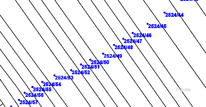 Parcela st. 2524/49 v KÚ Dobročkovice, Katastrální mapa