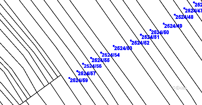 Parcela st. 2524/54 v KÚ Dobročkovice, Katastrální mapa