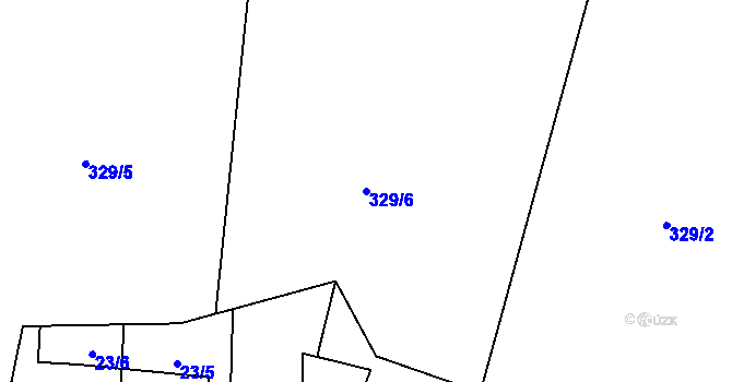 Parcela st. 329/6 v KÚ Dobročovice, Katastrální mapa