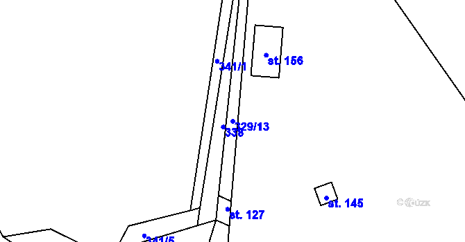 Parcela st. 329/13 v KÚ Dobročovice, Katastrální mapa