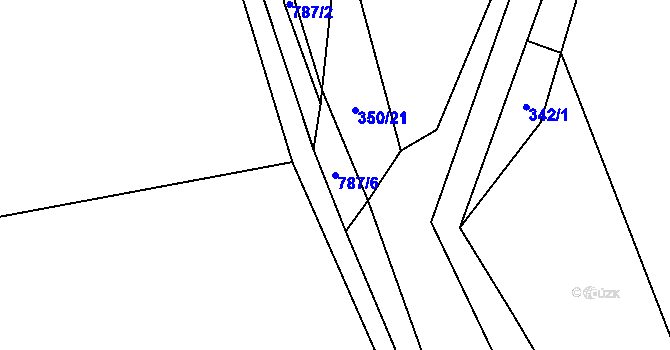 Parcela st. 787/6 v KÚ Dobročovice, Katastrální mapa