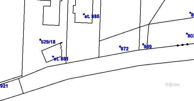 Parcela st. 427/15 v KÚ Dobročovice, Katastrální mapa