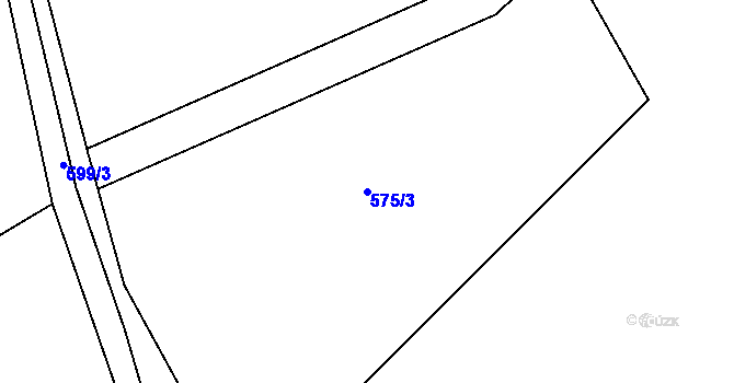 Parcela st. 575/3 v KÚ Dobroměřice, Katastrální mapa