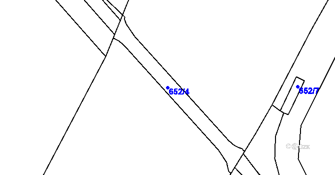 Parcela st. 652/4 v KÚ Dobroměřice, Katastrální mapa