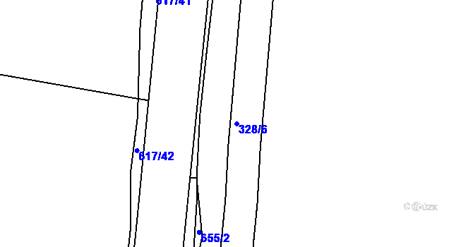 Parcela st. 328/6 v KÚ Dobroměřice, Katastrální mapa