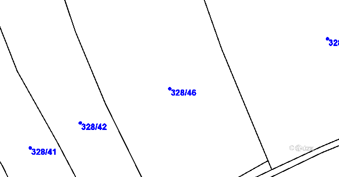Parcela st. 328/46 v KÚ Dobroměřice, Katastrální mapa