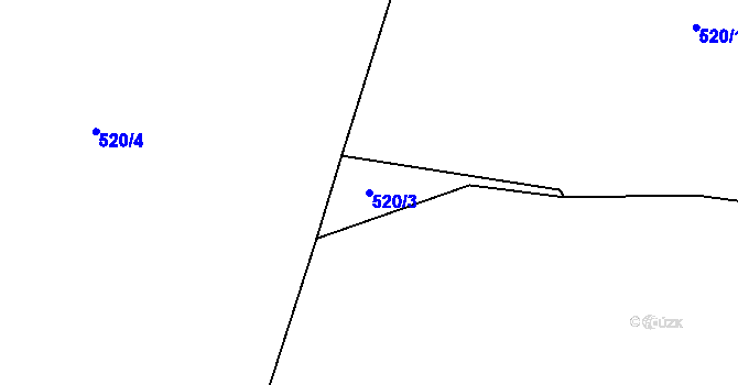 Parcela st. 520/3 v KÚ Dobroměřice, Katastrální mapa