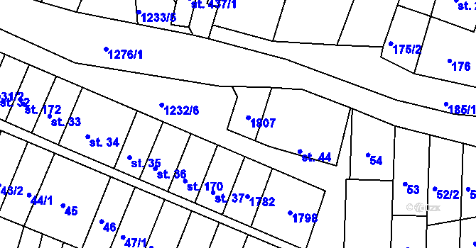 Parcela st. 246 v KÚ Dobromilice, Katastrální mapa